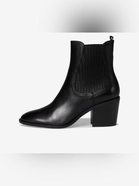 Cole Haan Janelle Black Leather Heeled Chelsea Boots Size 8